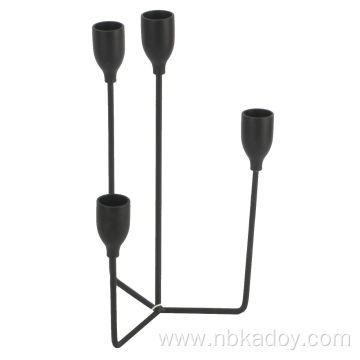 CLASSIC STYLE BLACK FOUR MENORAH